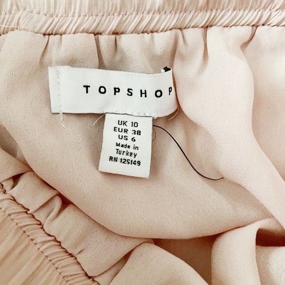 Topshop Plisse Light Pink Midi Skirt - Picture 7 of 8